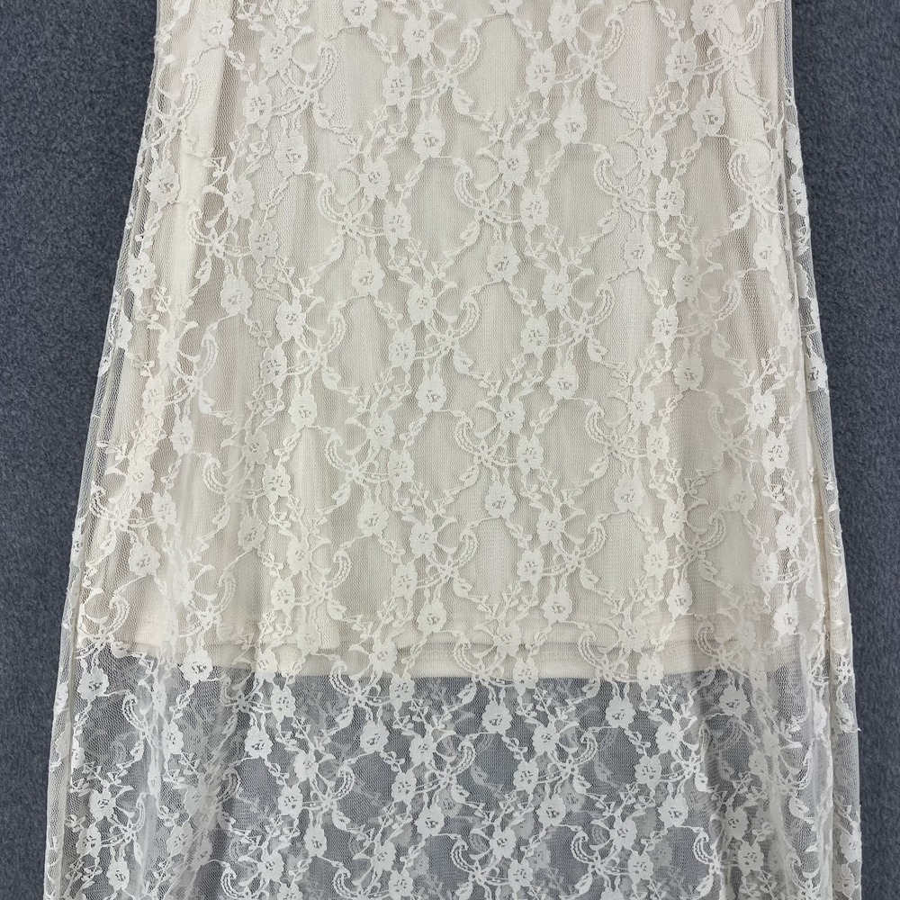 Sincerely Jules Y2K Slip Lace Midi Dress Womens Small White off romantic sheer - Picture 16 of 16